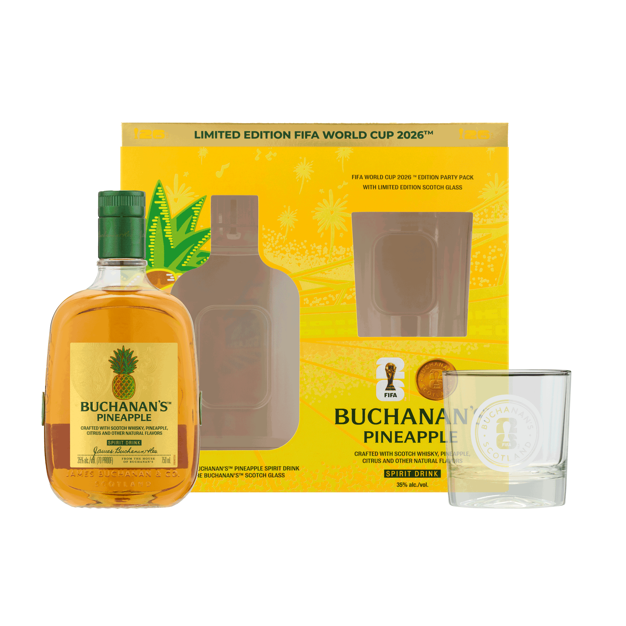 FIFA Gift Set: Buchanan's Pineapple Whiskey & World Cup Glass
