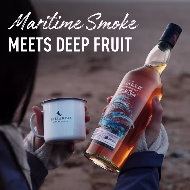 Image with text: 'Maritime Smoke meets deep fruit'
