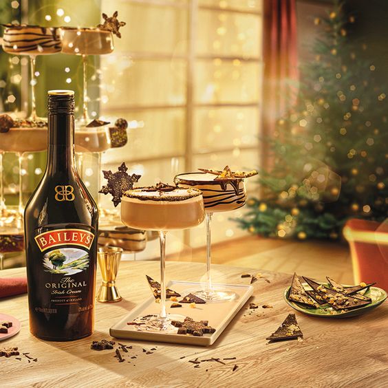 Bailey´s Irish cream con decoración navideña