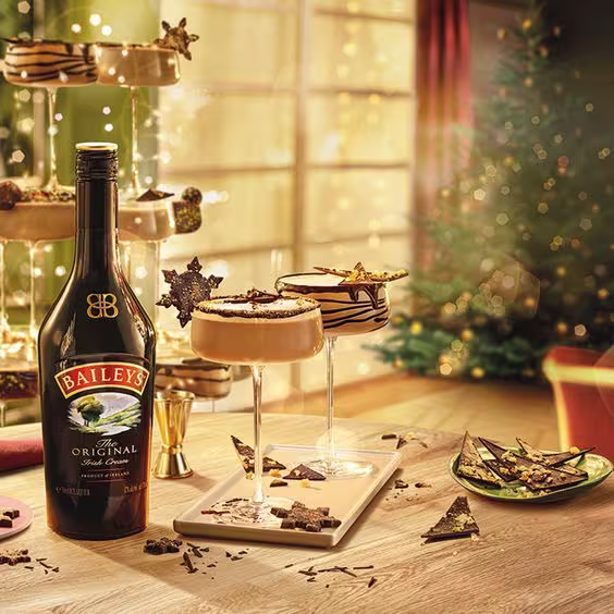 Bailey´s Irish cream con decoración navideña