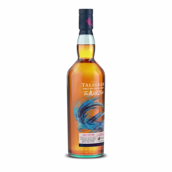 Talisker The Wild Blue 70cl Bottle Side View