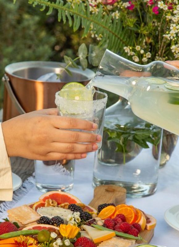 Drinks at a BBQ