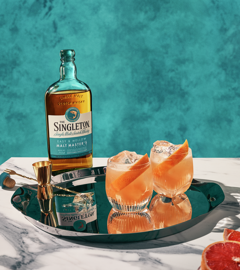 Singleton serves on a tray