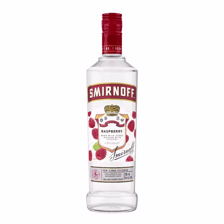 Vodka Smirnoff Raspberry Botella 700ml