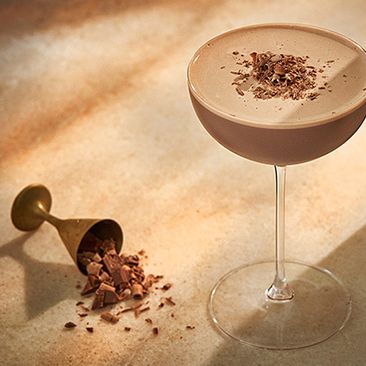 Chocolate martini on a table