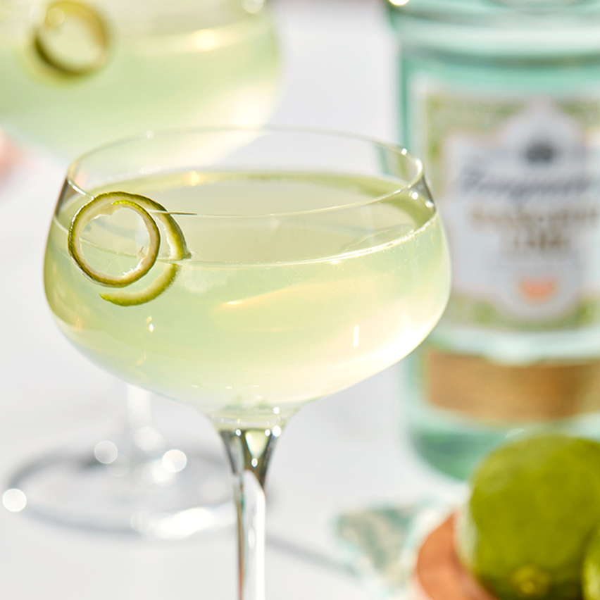 rangpur lime martini,  a classic gin cocktail