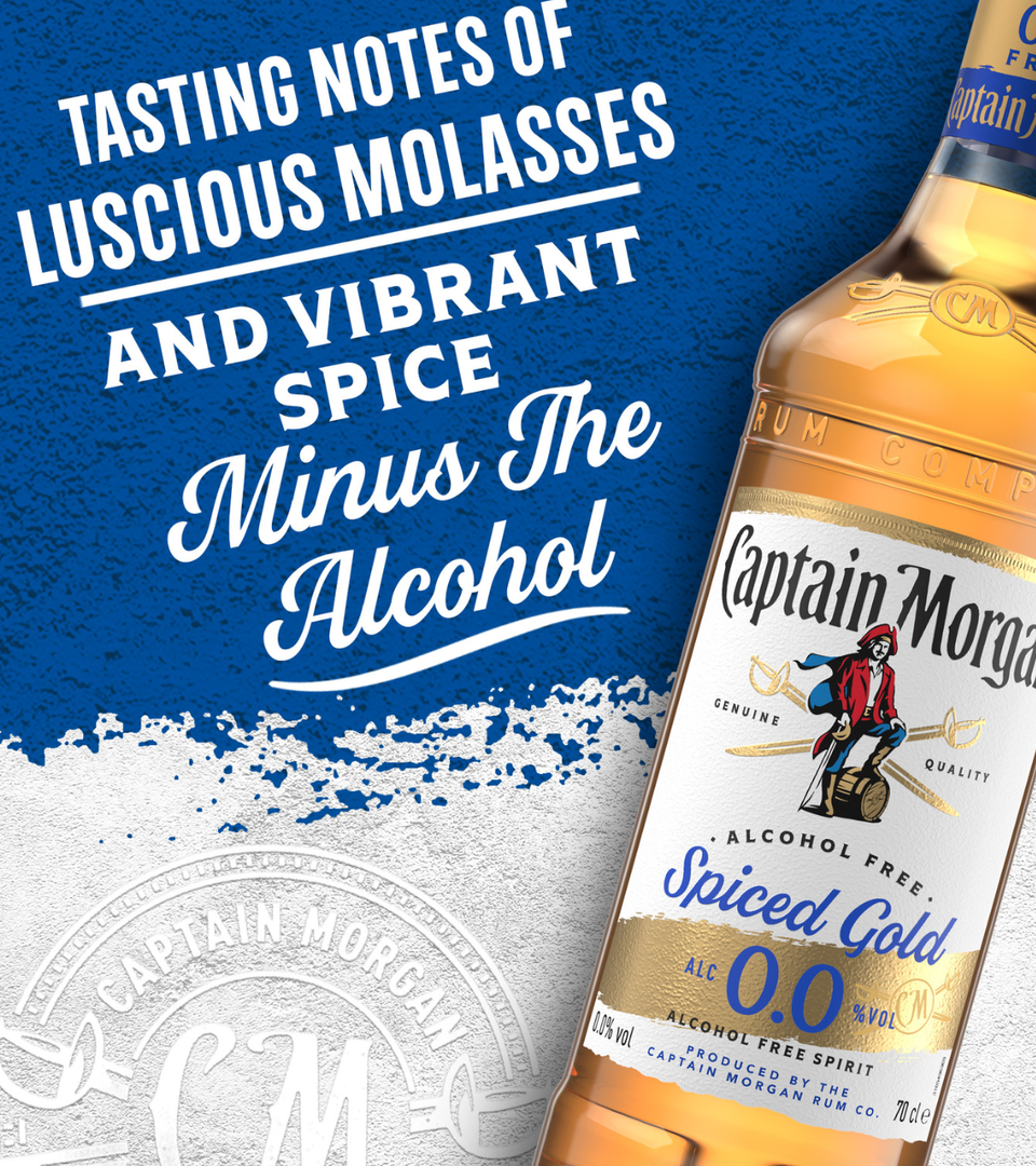 Captain Morgan Original Spiced Gold Rum Based Spirit Drink label