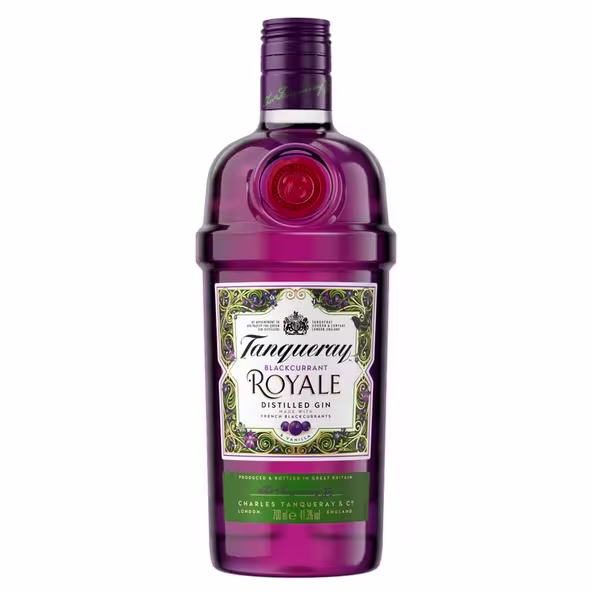 Tanqueray Blackcurrant Royale Gin, 70cl engrave