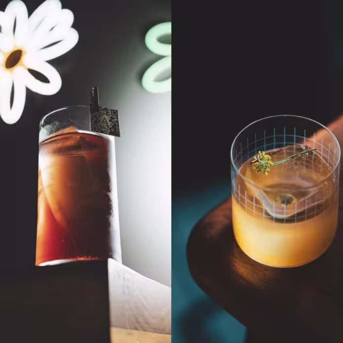 Las imágenes muestran dos cocteles de autor.