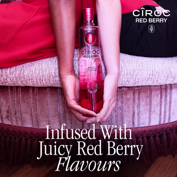 CÎROC Red Berry Flavoured Vodka in hands