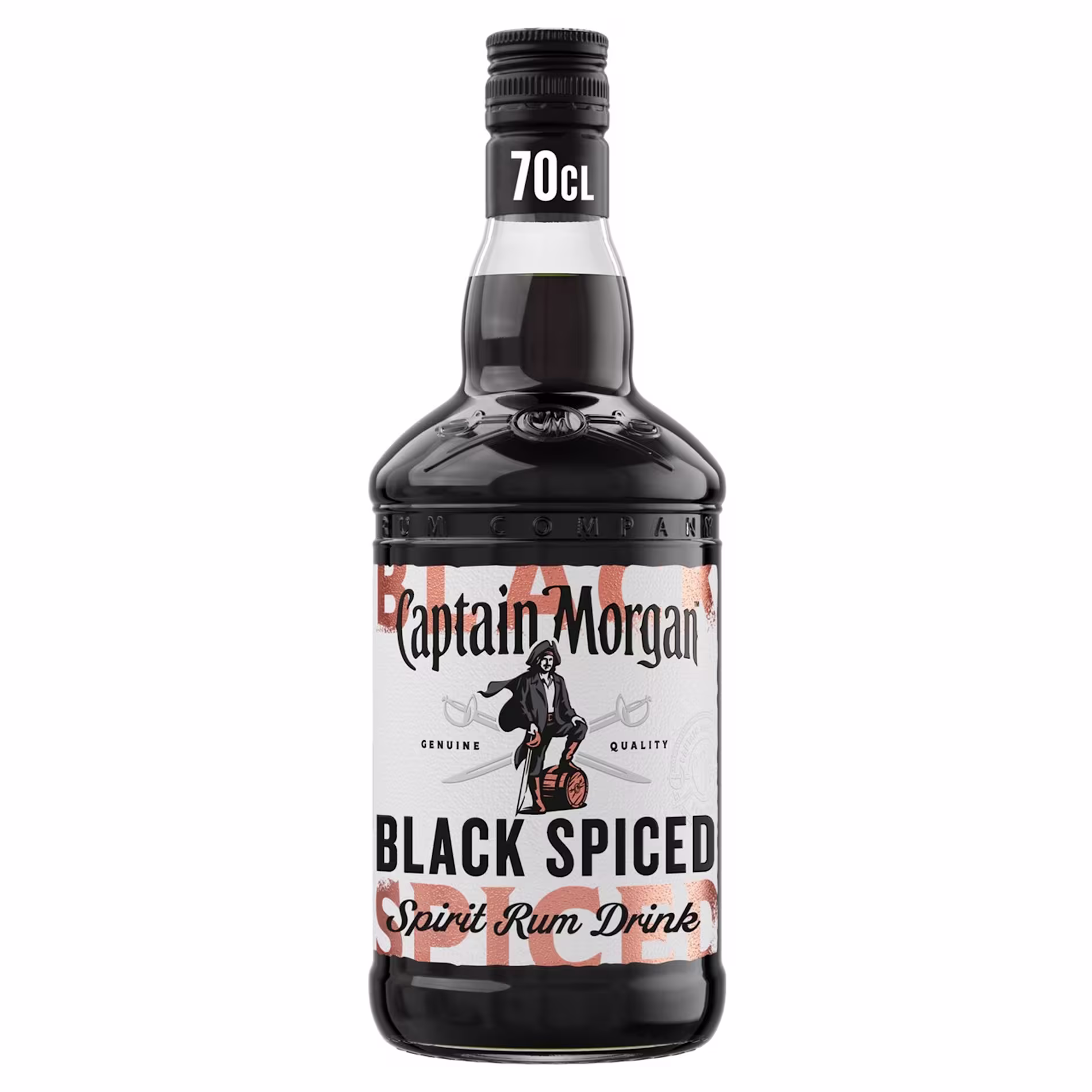 Captain Morgan Black Spiced Rom, 0.7 L 