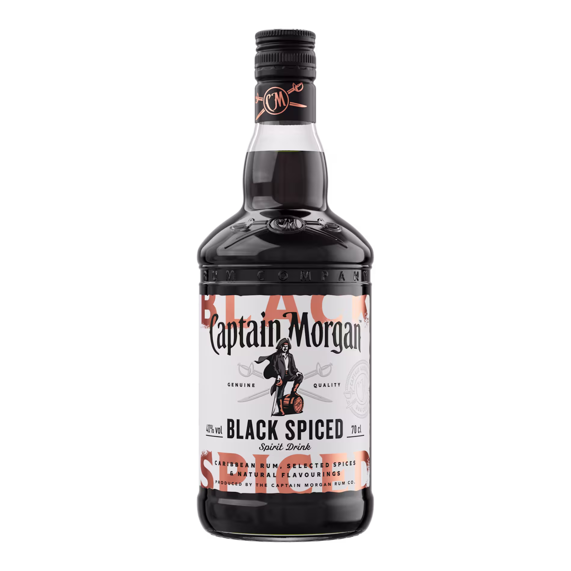 Captain Morgan Black Spiced Rom, 0.7 L 