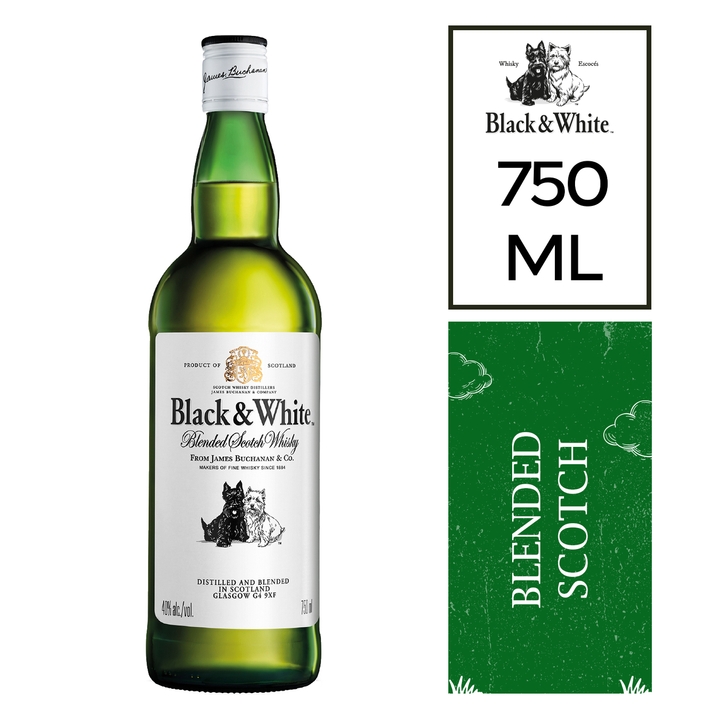 Buchanan's Black & White スコッチウイスキー 750ml ブラックアンドホワイト スコッチウィスキー 750ml 未開封｜トレファク