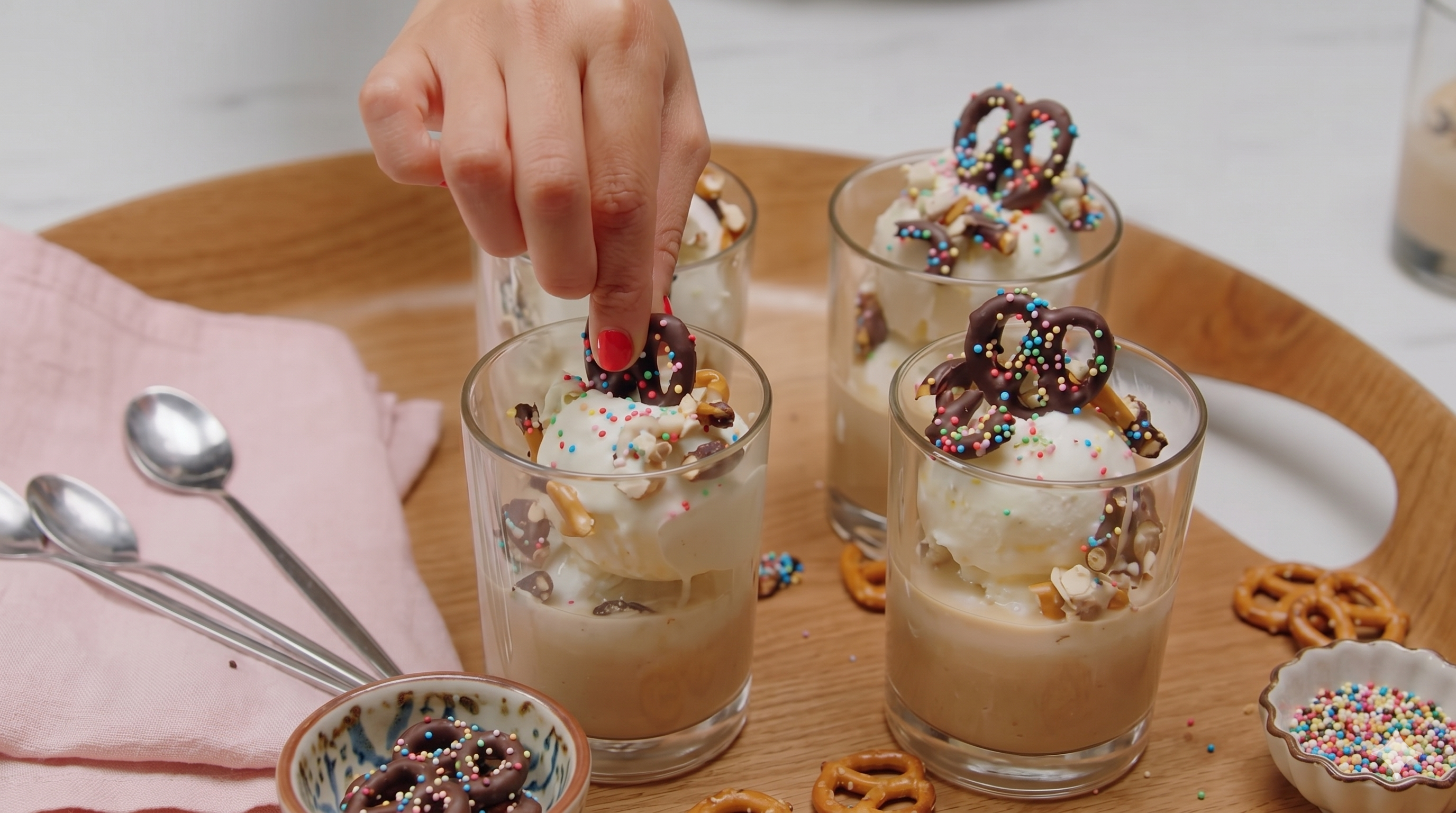 Sundae de helado de Baileys