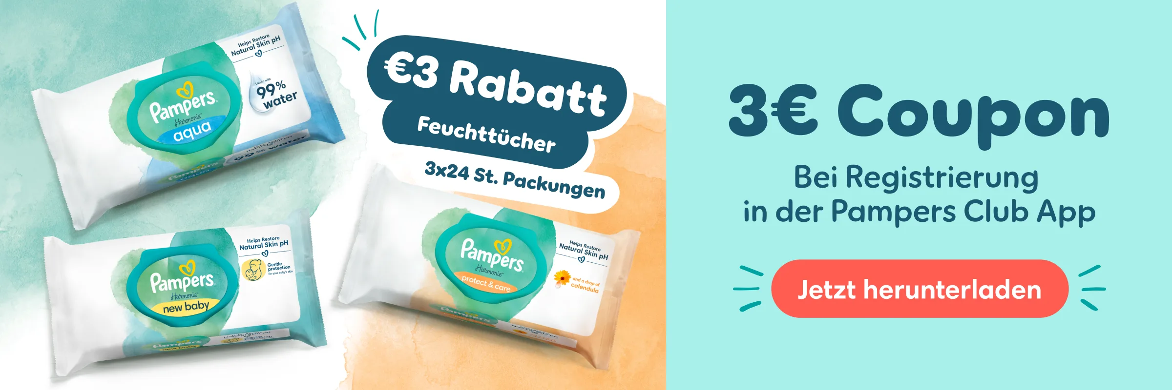 RabattCoupon auf Harmonie Feuchttücher Pampers DE
