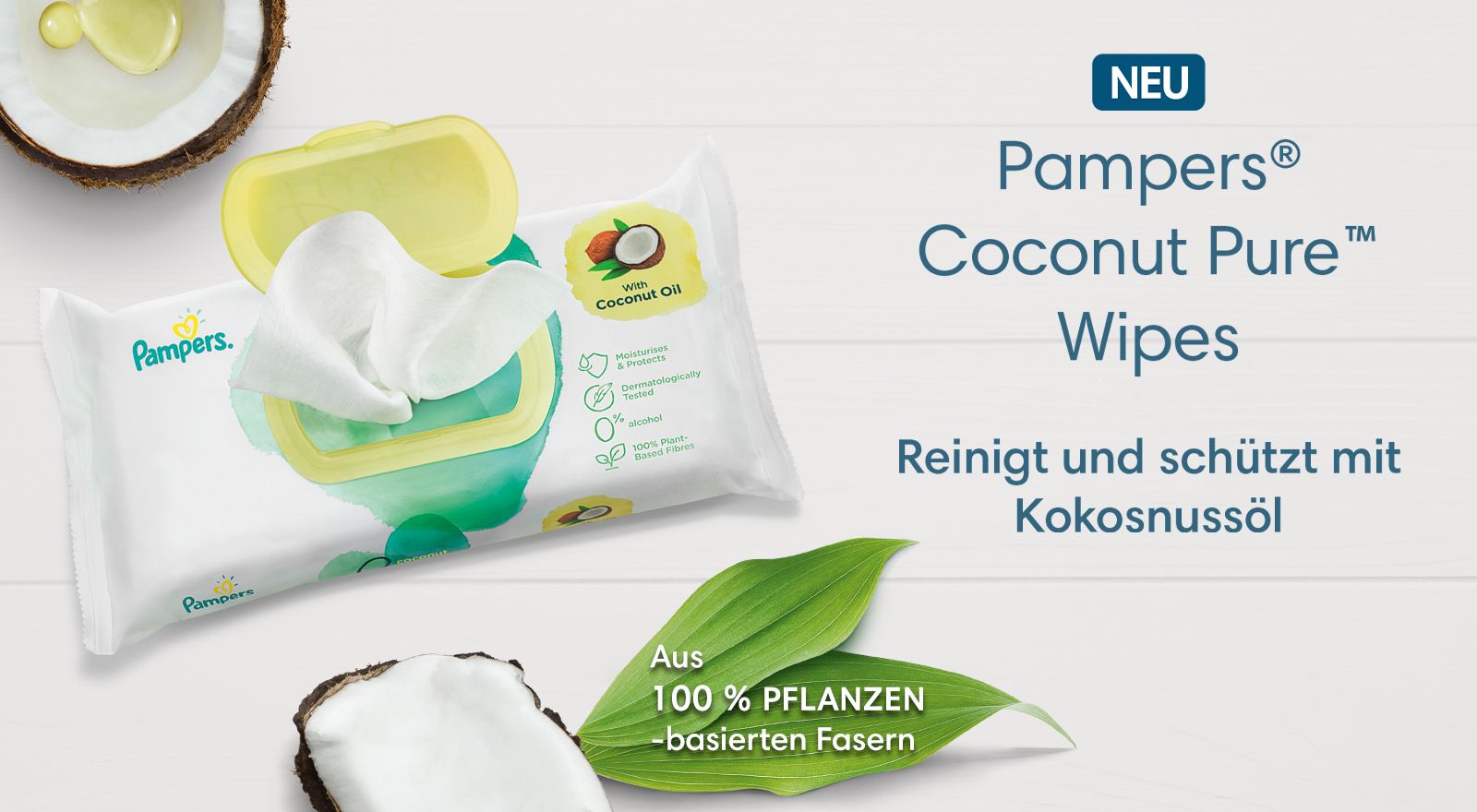 pampers coconut pure wipes