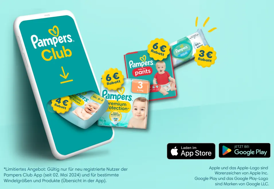 Pampers Club: Prämien und Rabatte per App | Pampers