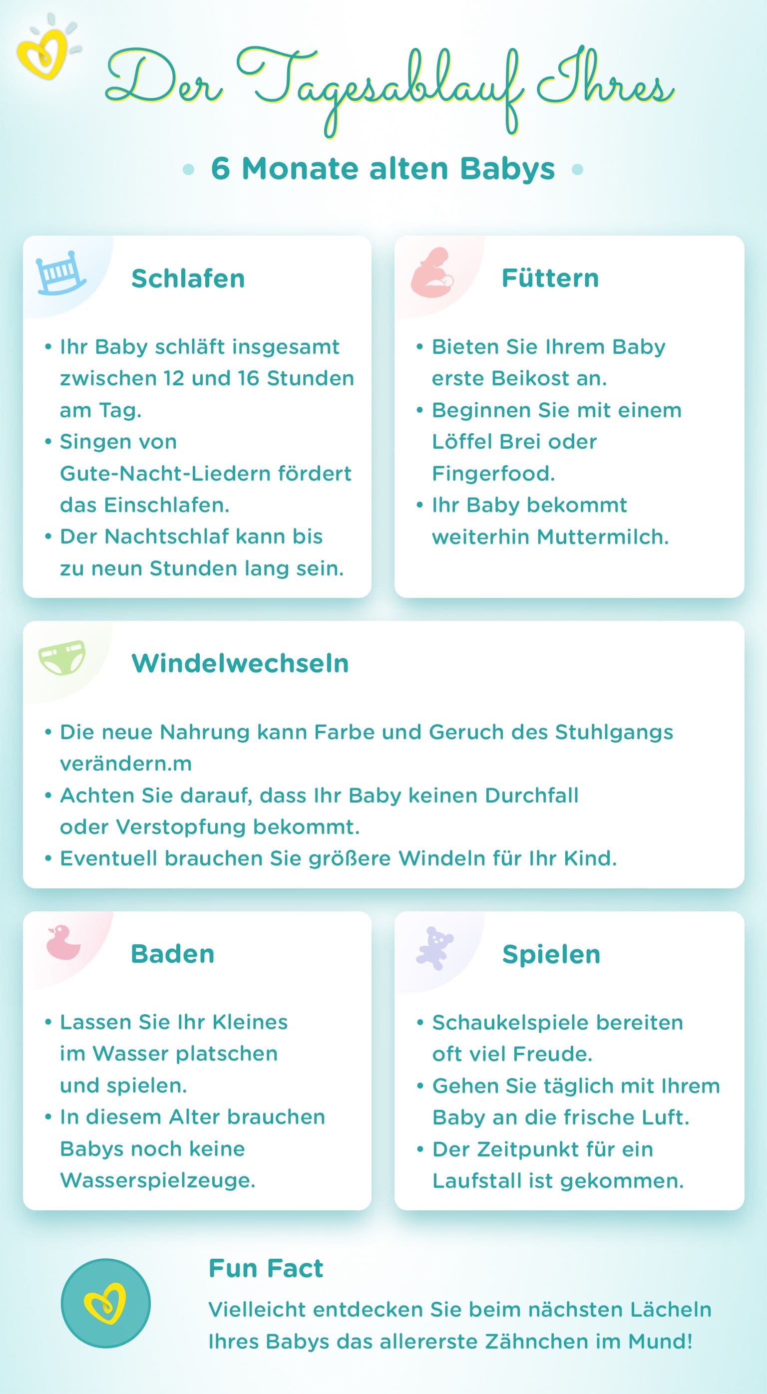 Baby 6 Monate Entwicklung Schlafen Gewicht Pampers