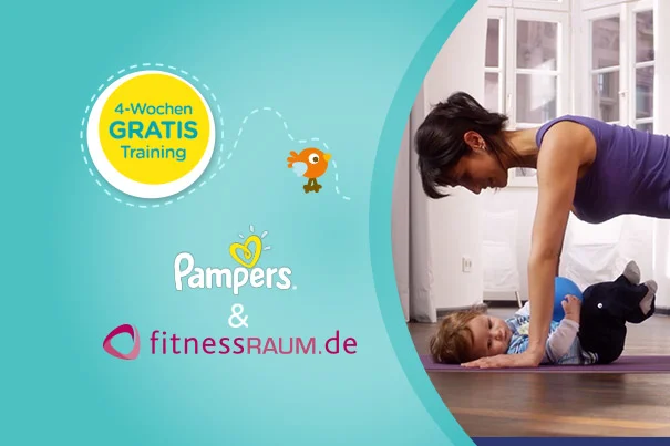4 Wochen gratis Training für Pampers-Mitglieder bei fitnessRAUM.de