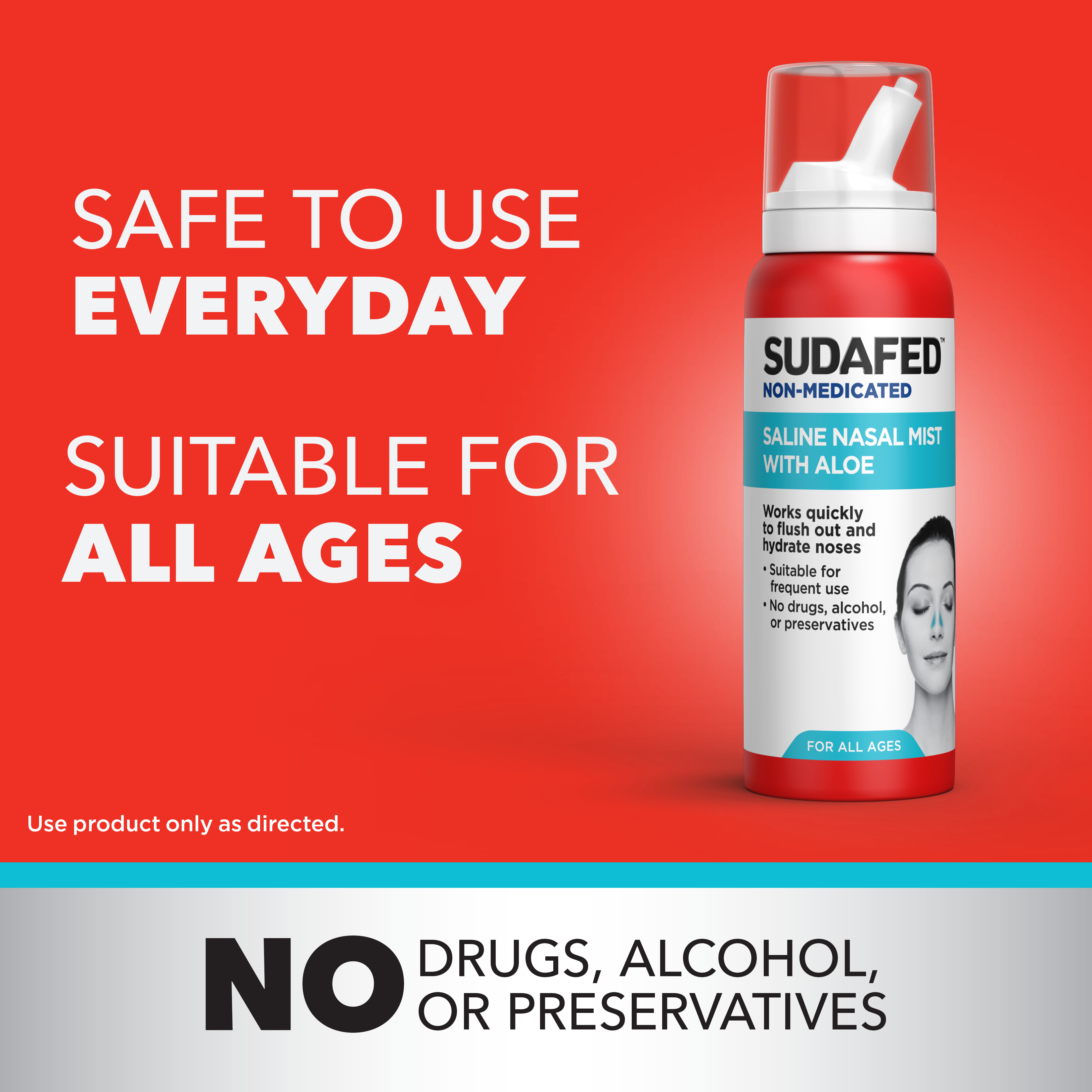 SUDAFED® Non-Medicated Saline Nasal Mist with Aloe | SUDAFED® - Gallery Image 5