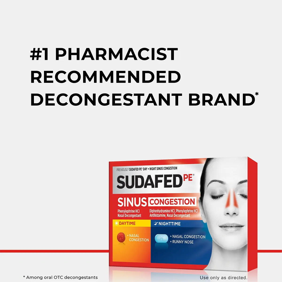 SUDAFED® First Pharmacist Recommended Decongestant Brand
