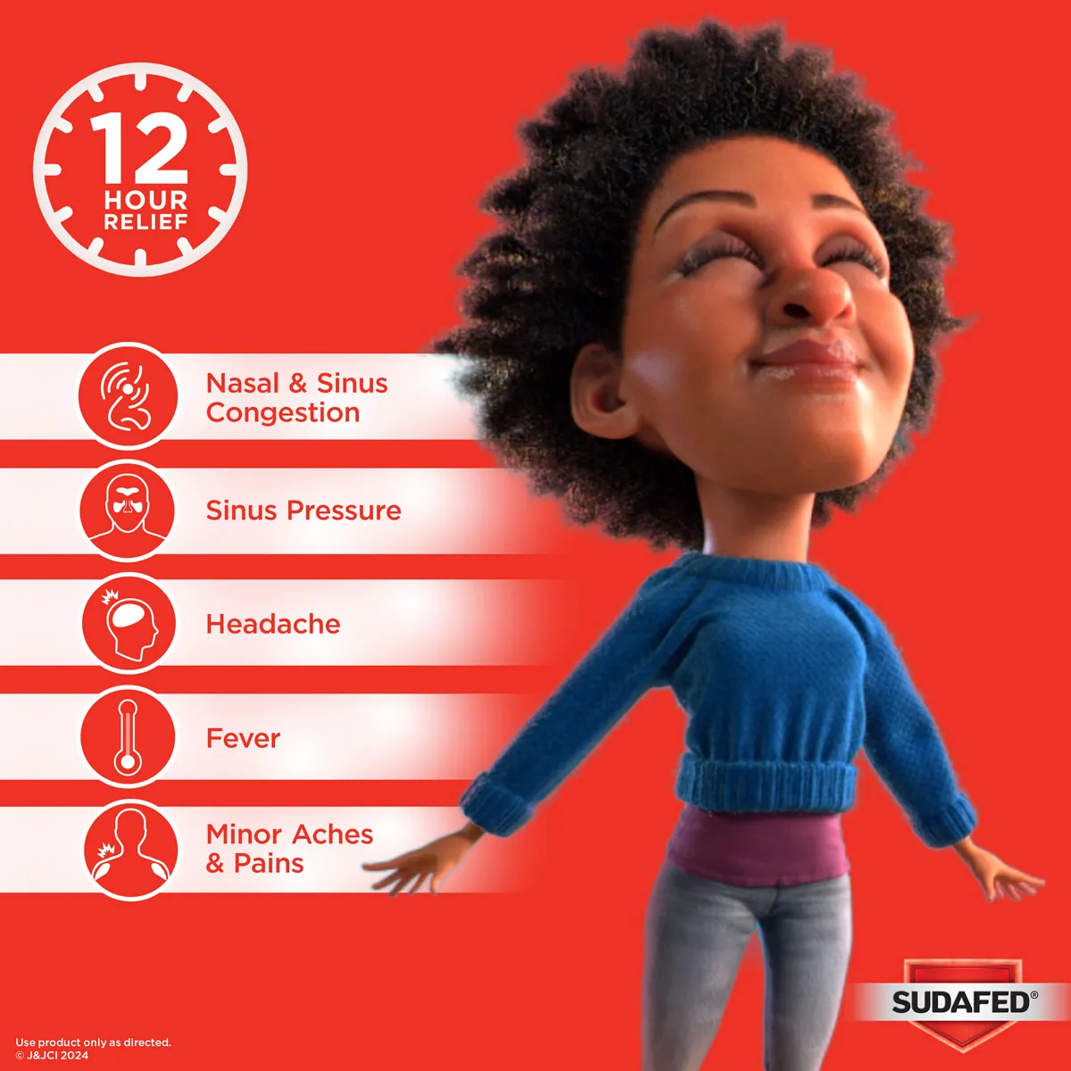 12 hour relief - Nasal & Sinus Congestion, Sinus Pressure, Headache, Fever, Minor Aches and Pain