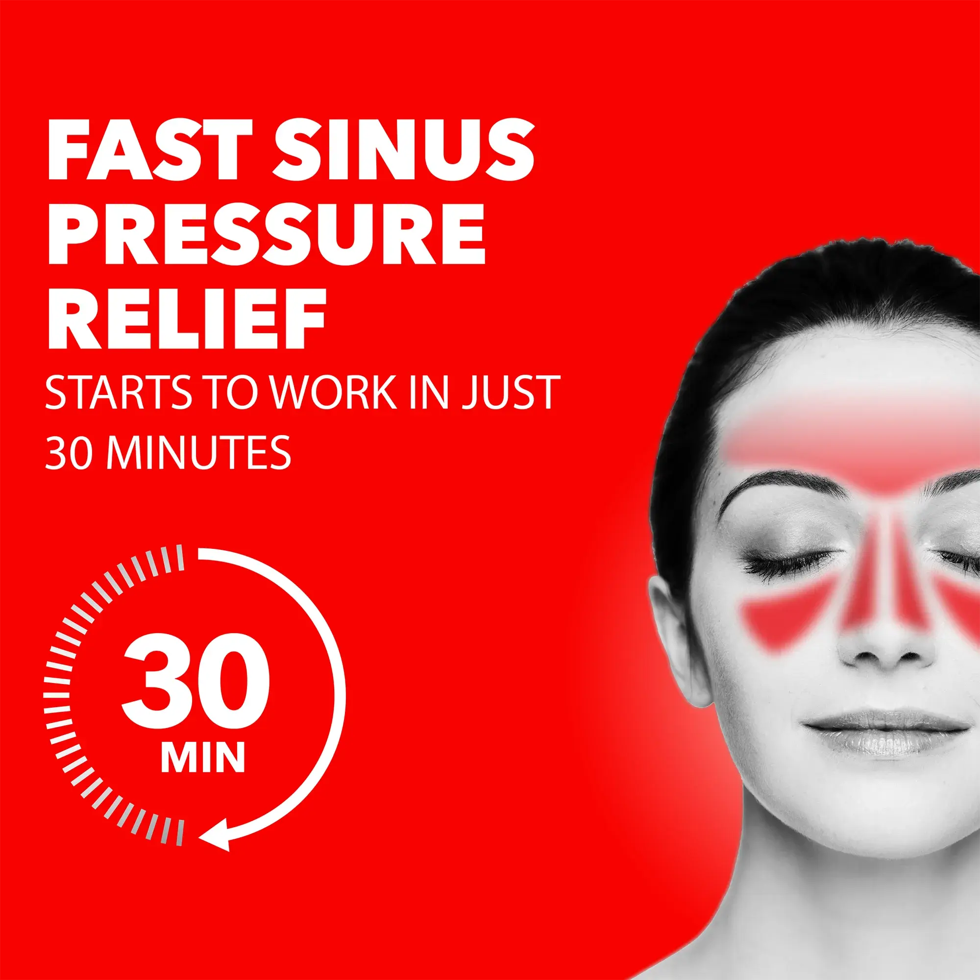 SUDAFED® Sinus Congestion 12 Hour Relief - Fast Sinus pressure relief, starts to work in just 30 minutes