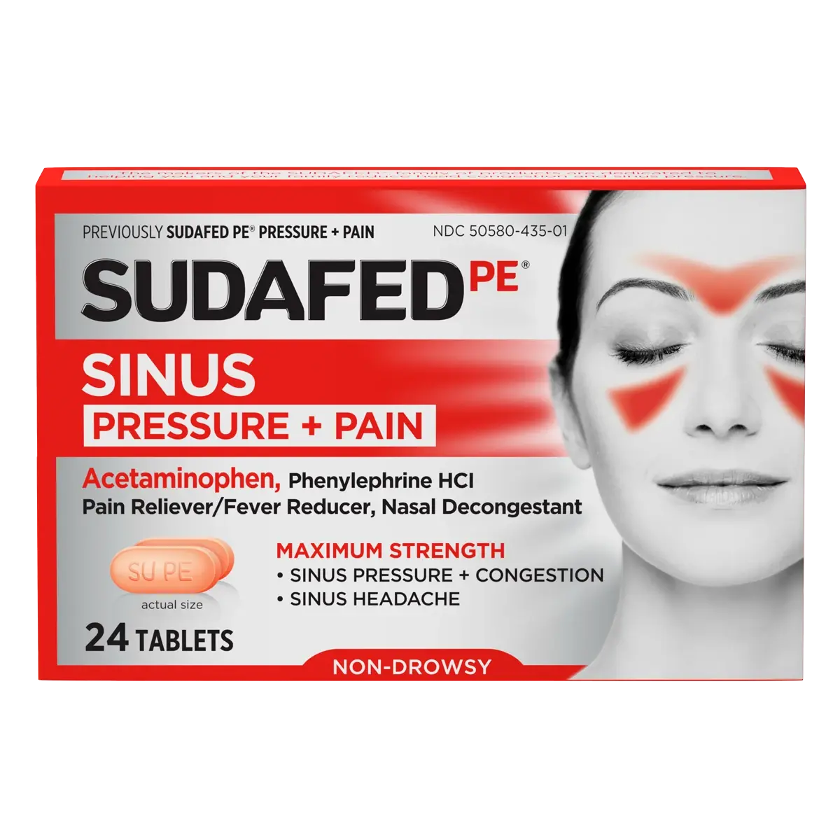 SUDAFED PE® Sinus Pressure + Pain Relief package front
