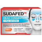 SUDAFED PE® Head Congestion + Flu Severe.