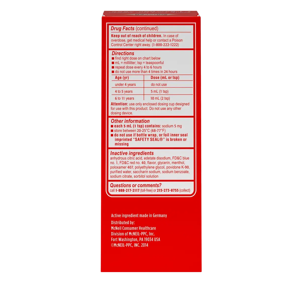 Children’s SUDAFED® Nasal Decongestant, Grape Liquid, drug facts continued