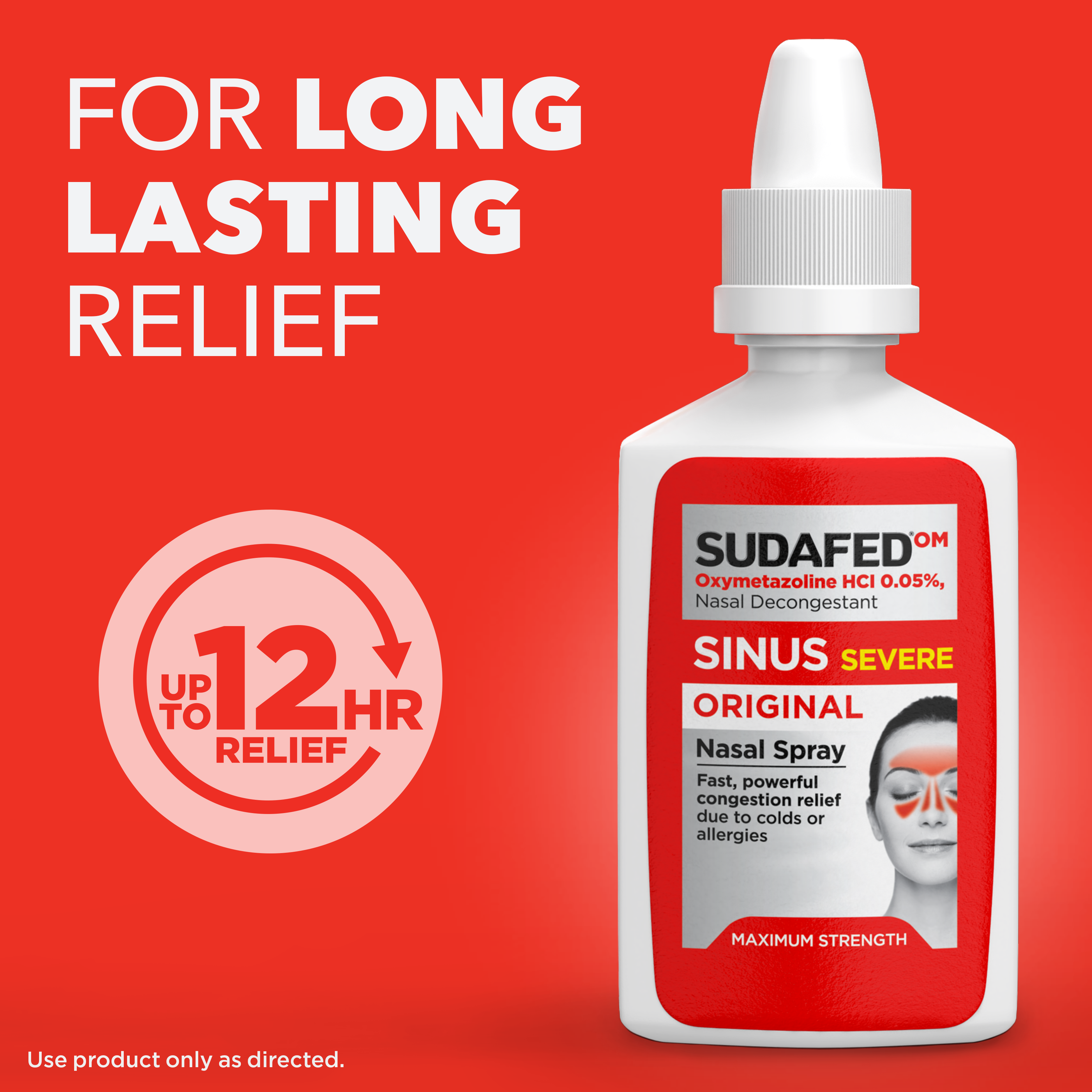 Sudafed® Sinus Severe Original Nasal Spray for up to 12 hour long lasting relief