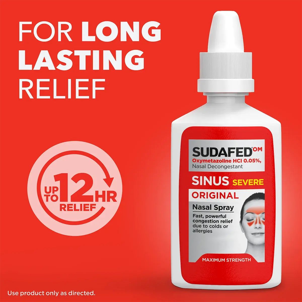 Sudafed® Sinus Severe Original Nasal Spray for up to 12 hour long lasting relief