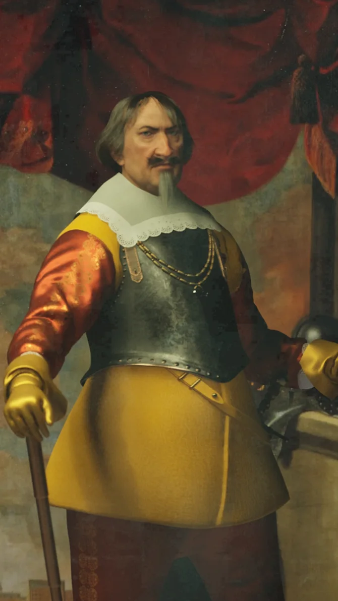 Recreation of painting of King Christian IV