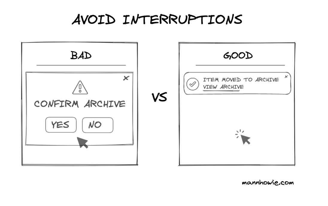 avoid interruptions