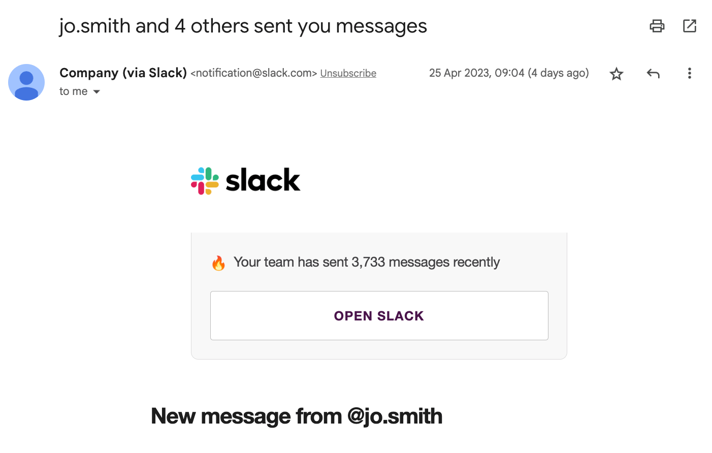 slack email