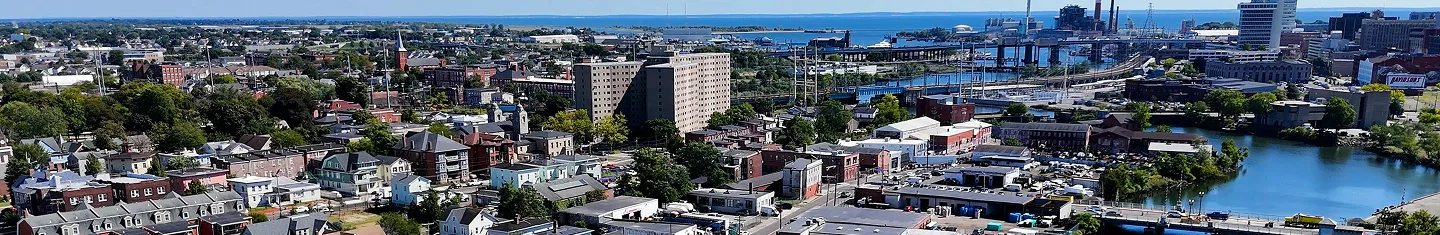 Aerial of Bridgeport, Connecticut