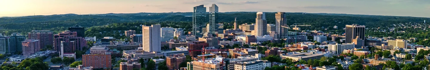 Aerial of White Plains, NY