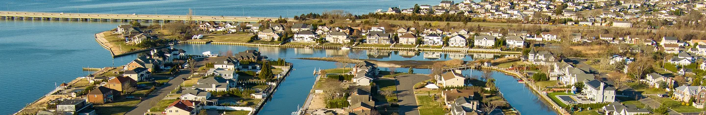 Aerial view of Islip NY