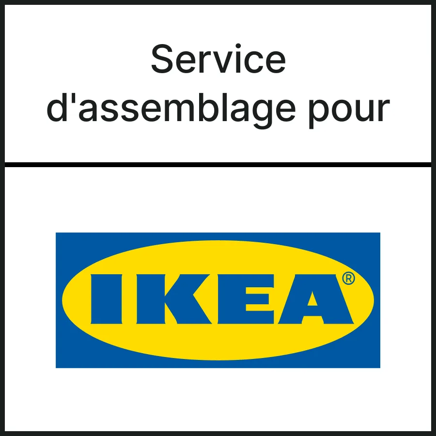 Logo pour IKEA montrant Taskrabbit comme le prestataire de services d'assemblage de meubles