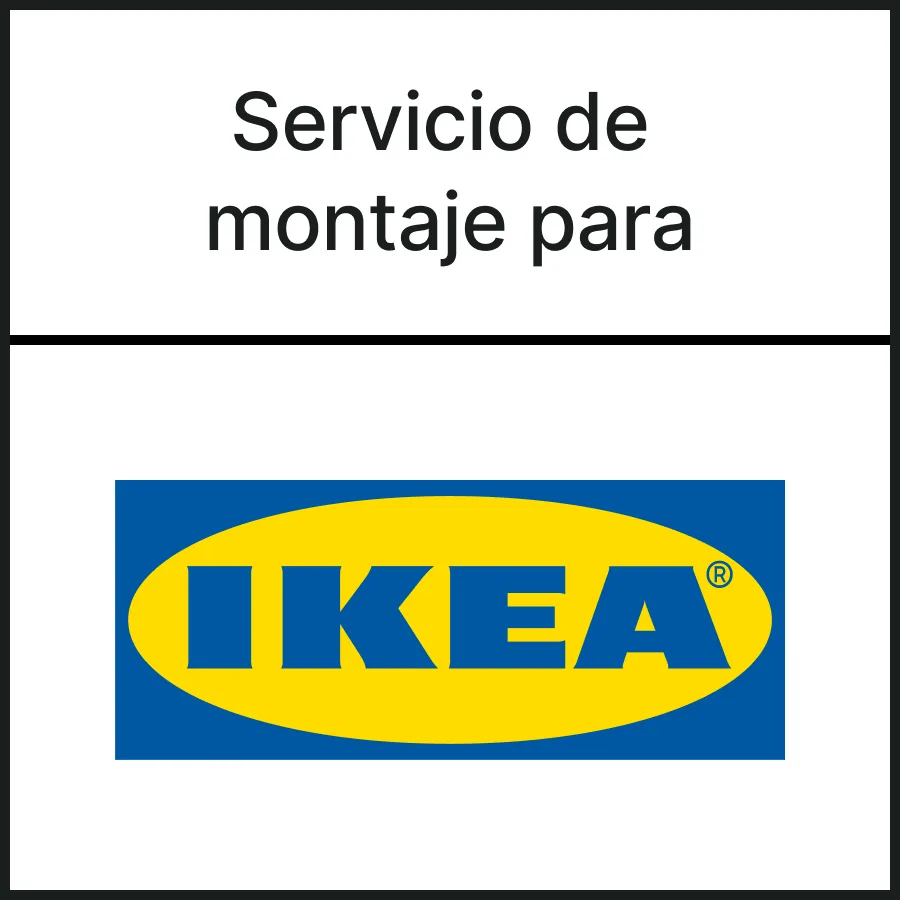 Logotipo de IKEA que muestra a Taskrabbit como proveedor de montaje de muebles