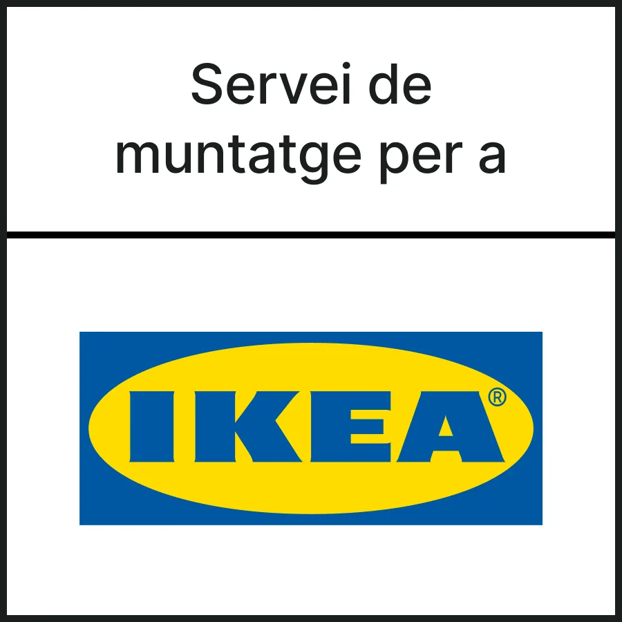 Logotip d’IKEA que mostra Taskrabbit com a proveïdor de muntatge de mobles
