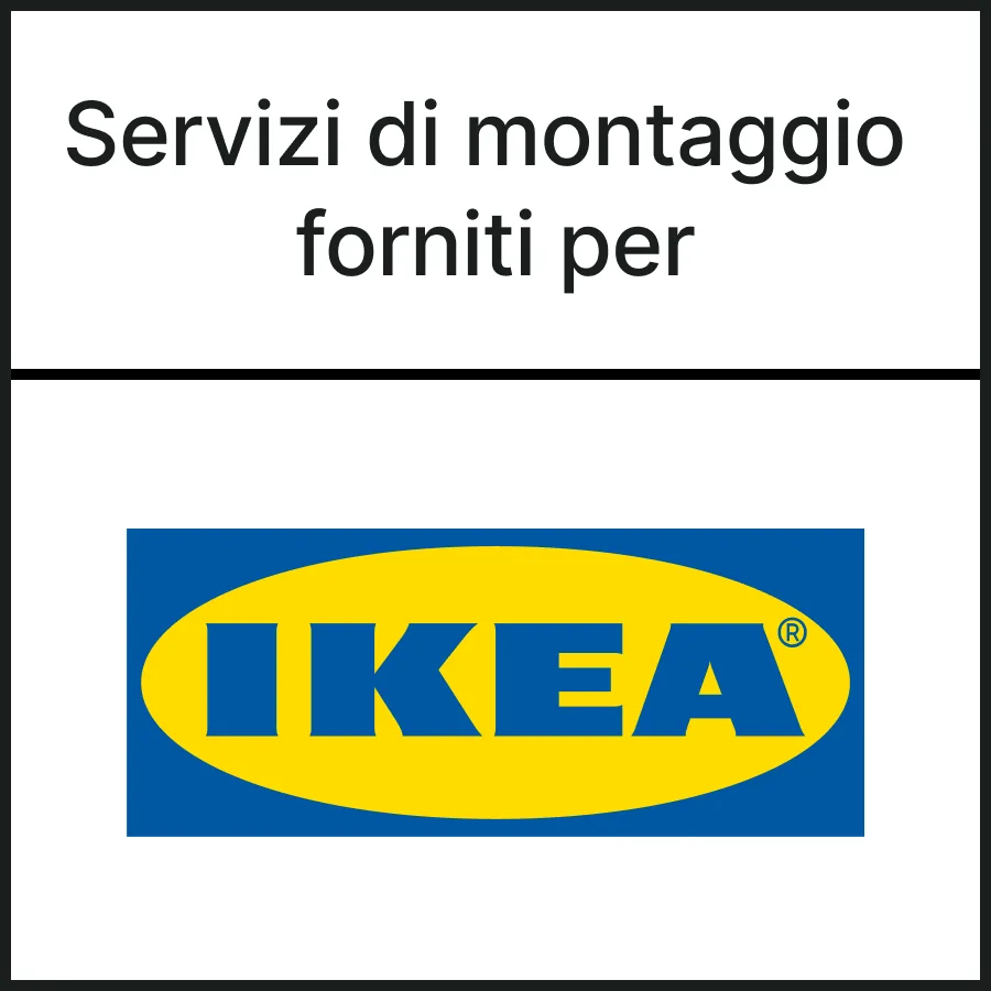 Logo di IKEA che illustra Taskrabbit come fornitore per il montaggio mobili