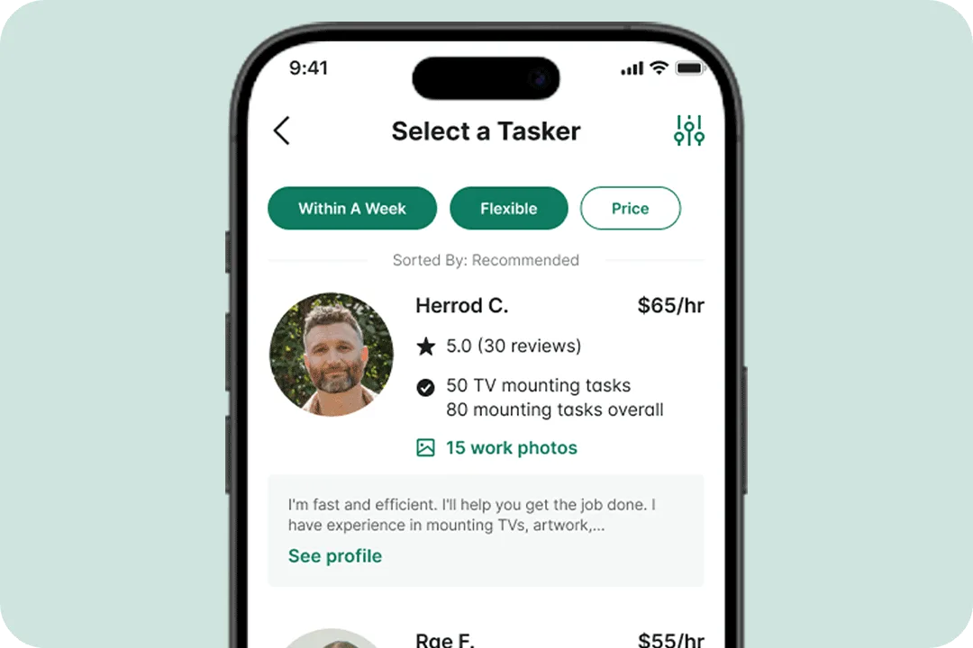 How it works - Choose your tasker
