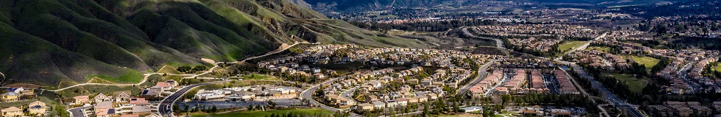 Aerial view of San Bernardino, CA