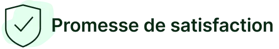 Logo de la Promesse de satisfaction de Taskrabbit qui met en évidence que la satisfaction du client est garantie