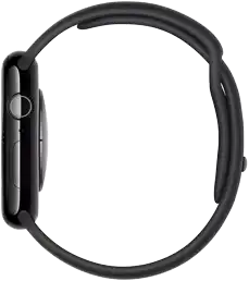 The right side of an Apple Watch Series 10 showing its thinness