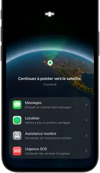 Messages par satellite en cours d&rsquo;utilisation