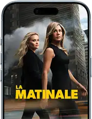 Écran d’iPhone Air montrant la série La matinale d’Apple TV+