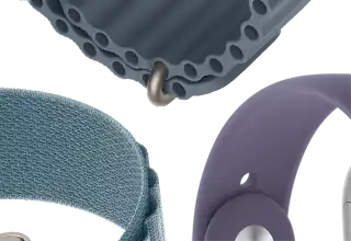 Bracelets pour Apple Watch Series 11 : bracelet sport brume violette, bracelet Océan bleu nautique, bracelet Alpin bleu clair