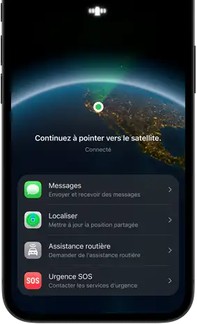 Messages par satellite en cours d&rsquo;utilisation